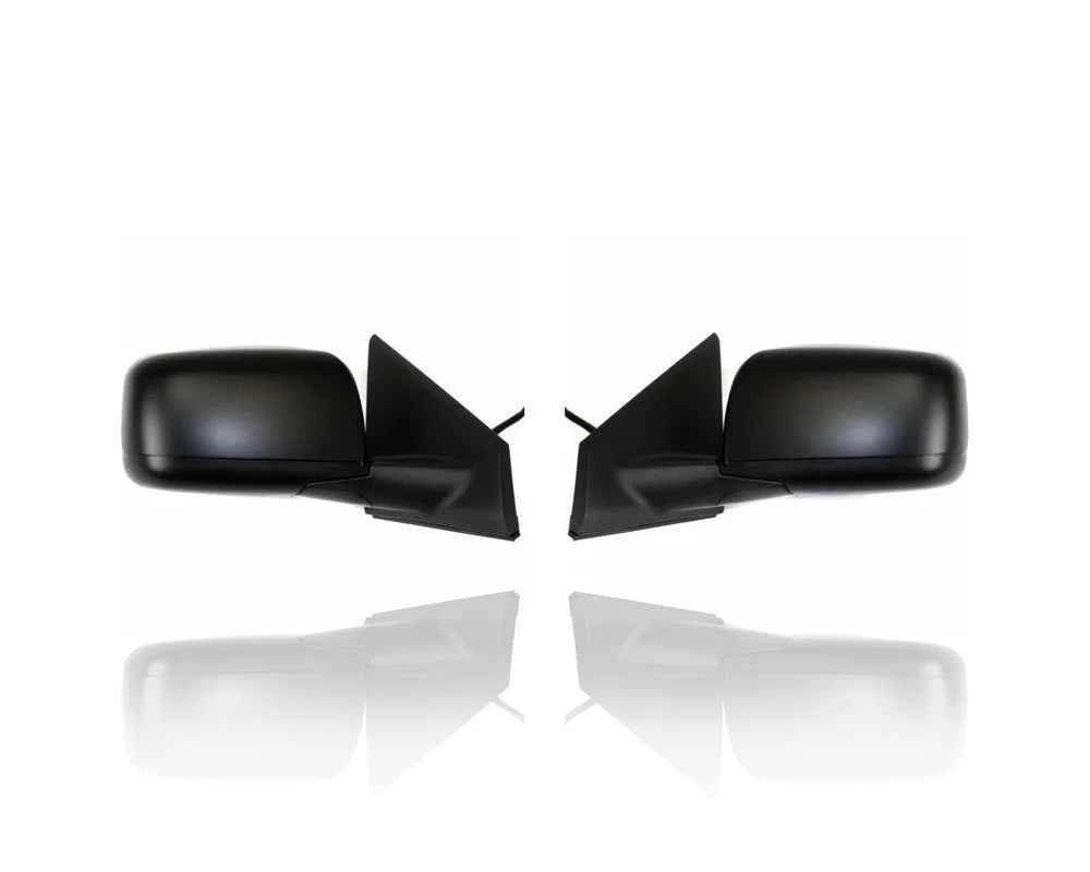 Door Mirror Cooling Direct For/Fit 08-15 Nissan Rogue SizeV Premium/SizeL Electric, Heated, Without Sizeide Camera, Primed, With Cover, Black - Pair, Left Driver+Right Passenger Sizeet 96301JM200, 96302JM200