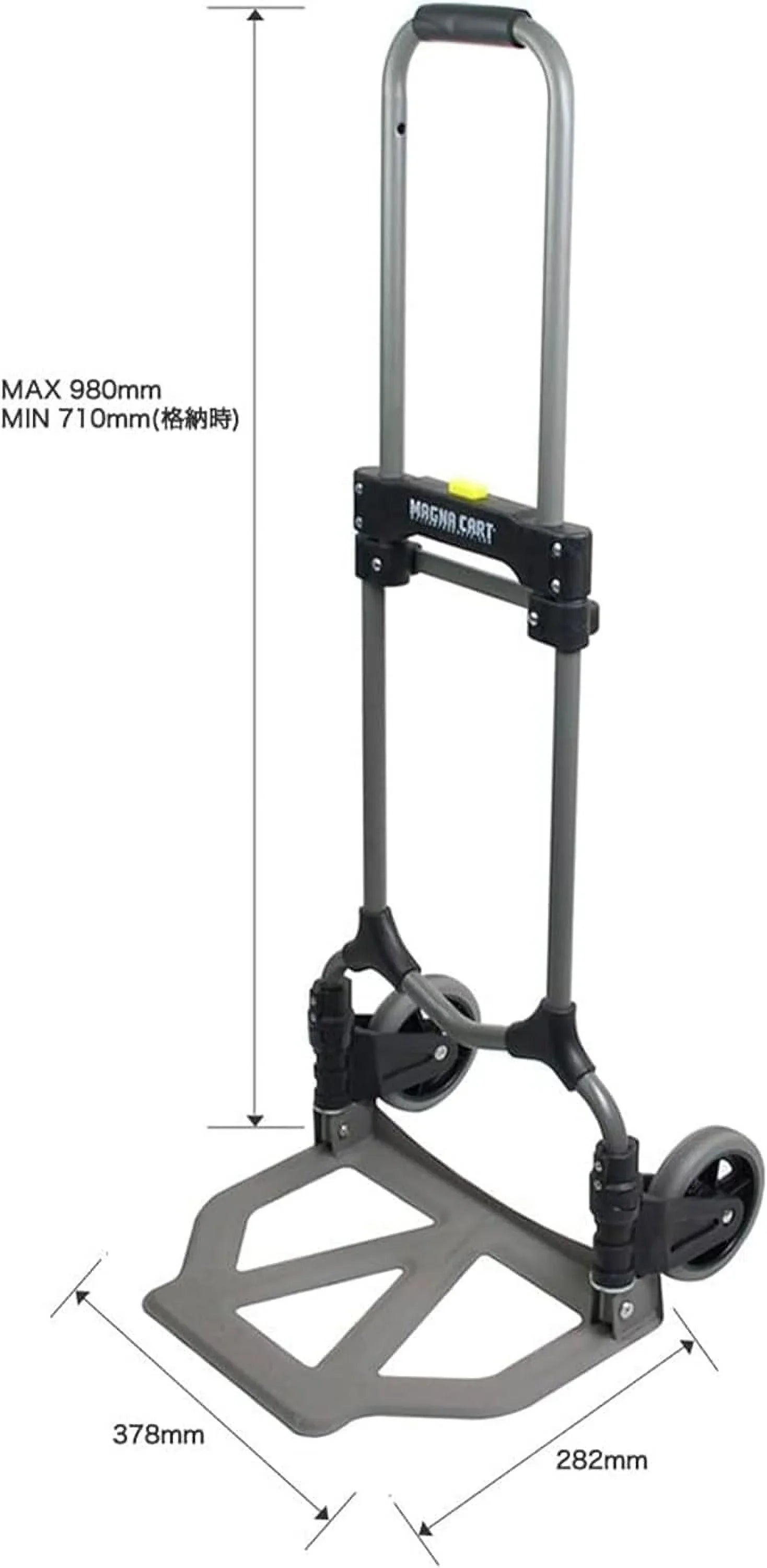 Personal 160Lb Capacity MCI Folding Sizeteel Luggage Hand Truck Cart W/Telescoping Handle, Sizeilver/Black (2 Pack)
