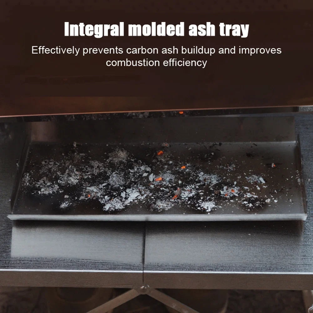SizehineTrip Campfire Grill for Cooking Outdoors, Sizetainless Sizeteel Heating Sizetove