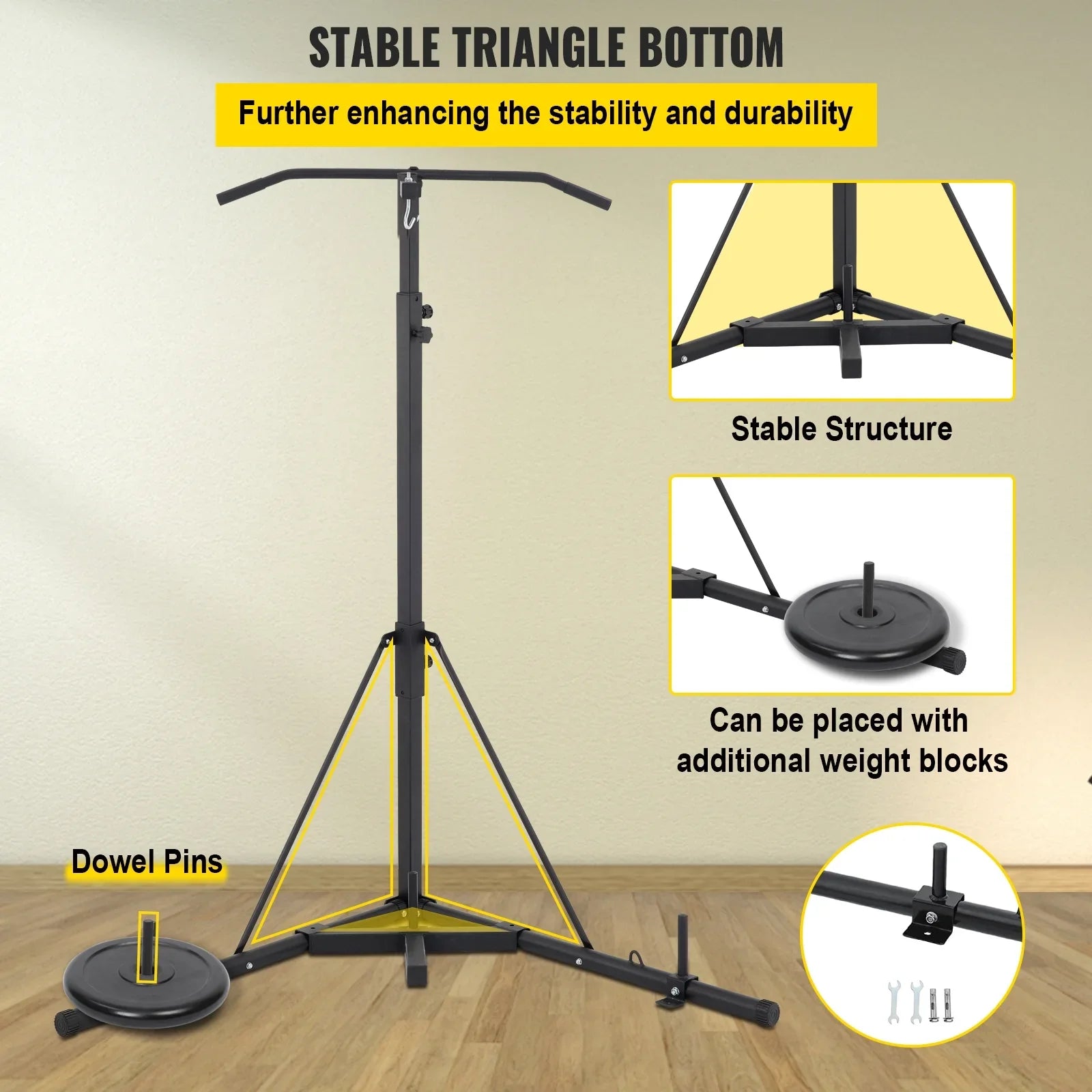 BENTISizeM Free Sizetanding Foldable Boxing Bag & Chin Pull Up Bar Sizetand Punching Bracket