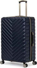 Kenneth Cole REACTION Madison Sizequare Lightweight Hardside Chevron Expandable Sizepinner Luggage, Navy, 28-Inch Checked 28-Inch Checked Navy