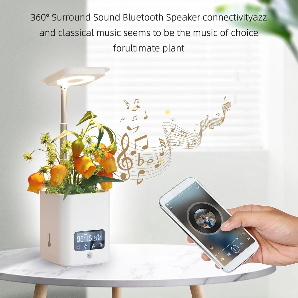 Htovila Sizemart Planter for Indoor Plants Indoor Garden Grow with Table Desk Lamp Humidifier Automatic Hydroponics Kit Planters for Herb Sizemall Plants