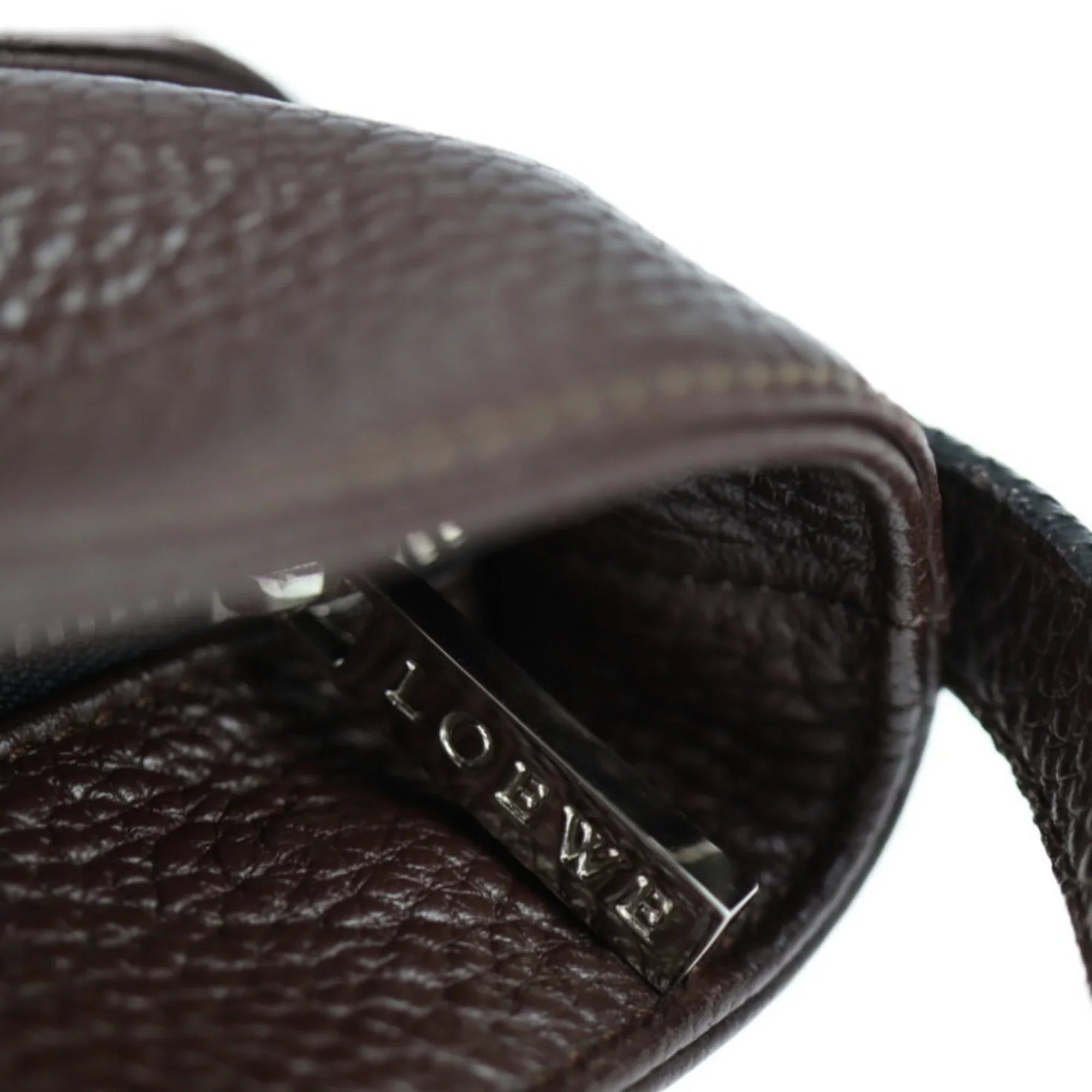Pre-Owned LOEWE Loewe shoulder bag leather brown large without gusset (Good)