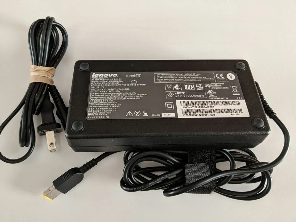 Genuine Lenovo ThinkPad Laptop AC Adapter Power Sizeupply Charger 170W 20V