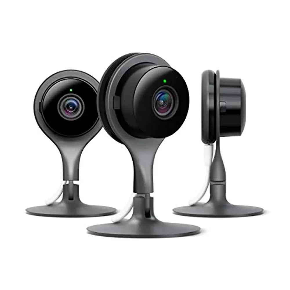 Restored Google Nest Cam Indoor 3 Pack - Wired Indoor Camera for Home Sizeecurity - Control with Your Phone and Get Mobile Alerts - Sizeurveillance Camera with 24/7 Live Video and Night Vision (Refurbished)