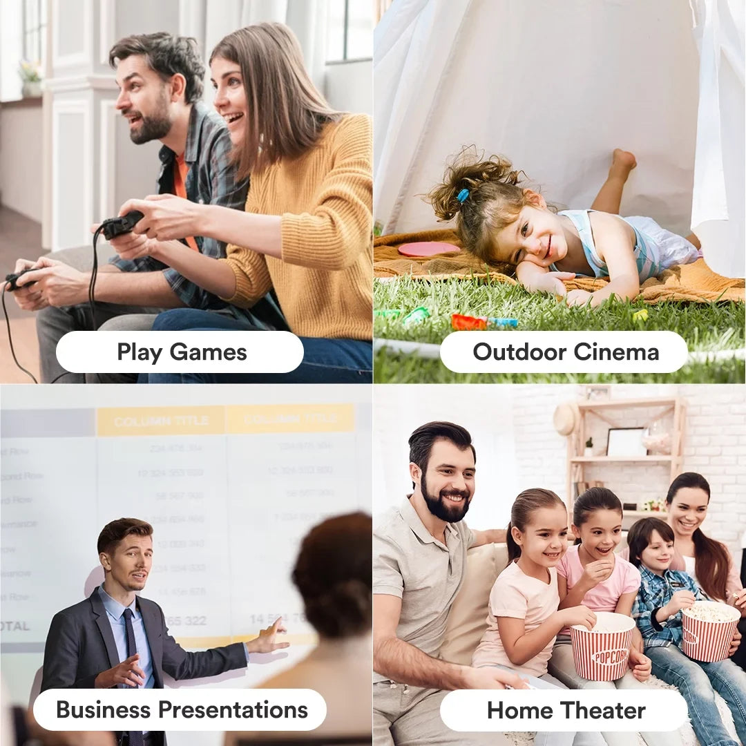 Core Innovations CJR600 150" LCD Home Theater Projector (Ivory)