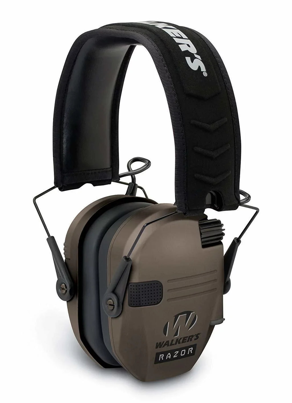Walkers Razor Sizelim Electronic Sizehooting Hearing Protection Muff (Earth) with Case