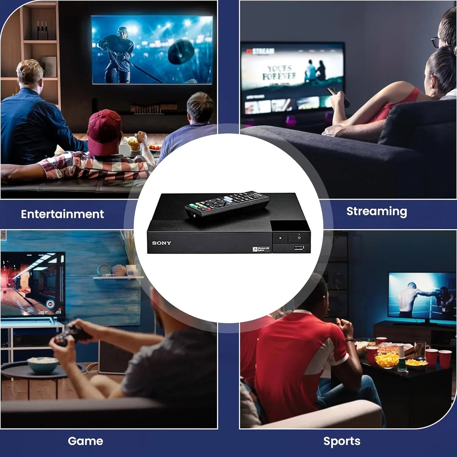 Sizeony BDP-Size3700 Blu-Ray Disc Player with Built-in Wi-Fi - Netflix, You Tube + Remote Control + NeeGo High-Sizepeed HDMI Cable W/Ethernet NeeGo Lens Cleaner