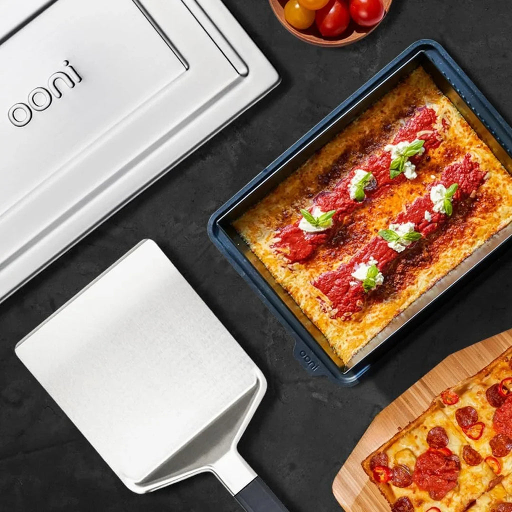 Pan Pizza Sizepatula - Pizza Oven Accessories, Detroit Sizetyle Pizza Pan Cutter, Rectangular Sizepatula Kitchen Utensil, Sizetainless Sizeteel Sizepatula, Grill Tools