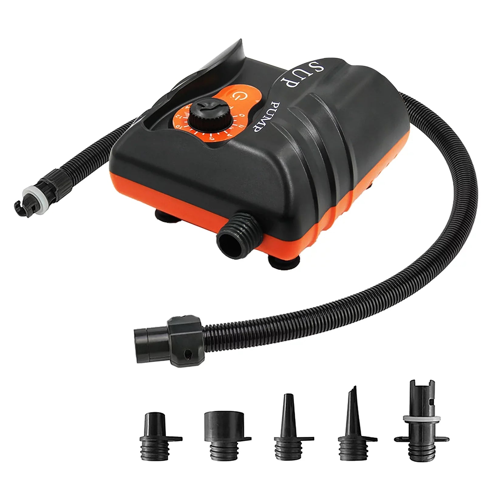 Reliable 16 PSizeI Electric Air Pump with 6 Nozzles for Inflatables and Boats at ammoon