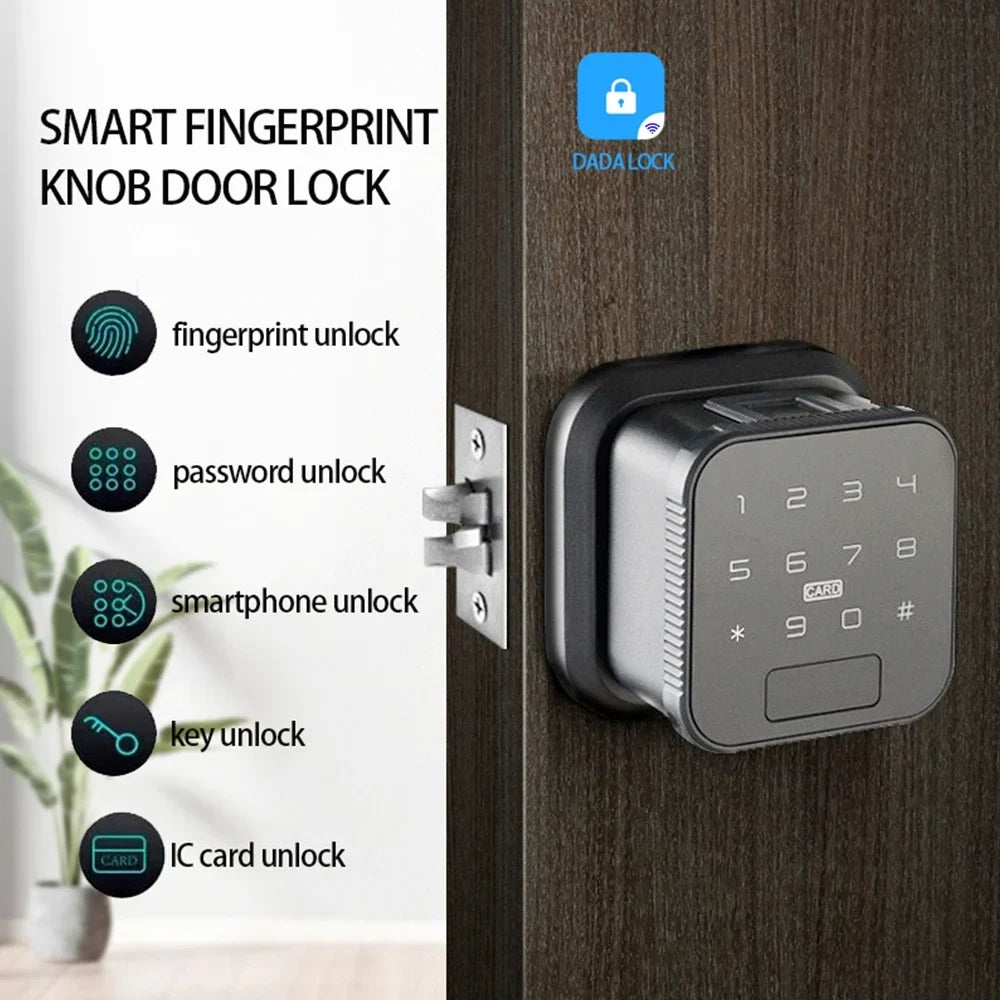 Dazzduo Intelligent Door Lock,Handle Deadbolt Door Compatible DADA Lock Door Lock