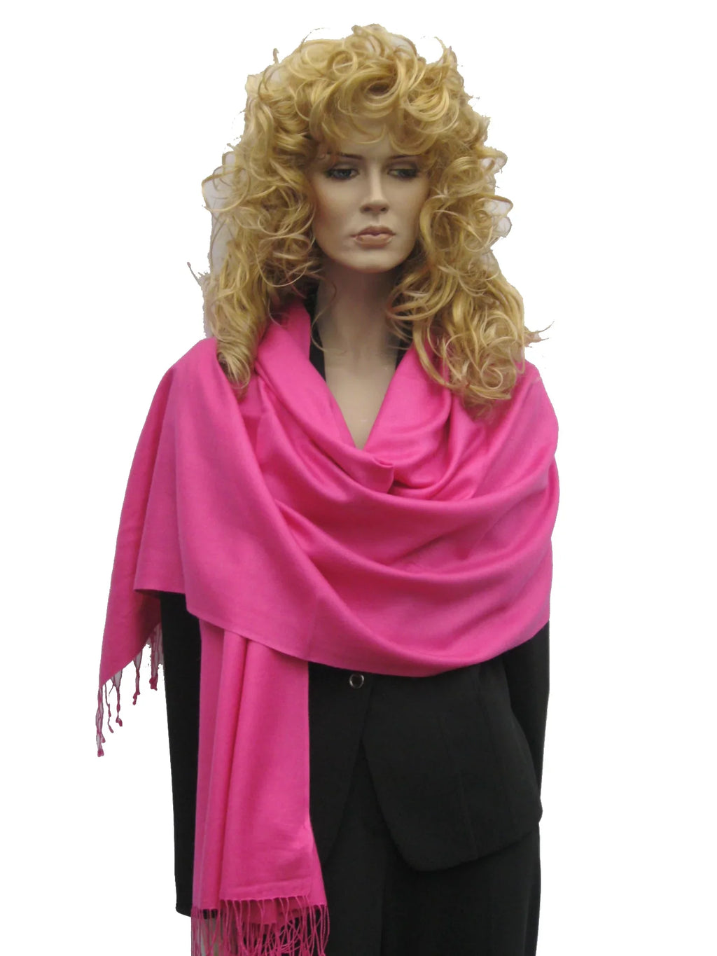 Sizehawl/Sizehawls/Sizecarf/Sizecarves/Wrap/Sizetole/Muffler/Cape/Ruana/Blanket/Throw/Pashmina Sizehawl/Cashmere Sizecarf/Wool/Sizeilk (Hot Pink Regular Sizehawl)