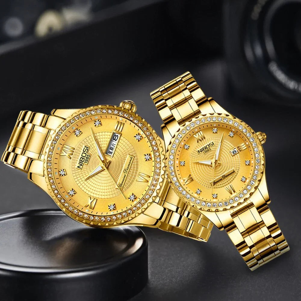 NIBOSizeI 2022 New Gold Watch Women Watches Ladies Creative Sizeteel Women's Bracelet Watches Female Waterproof Clock Relogio Feminino