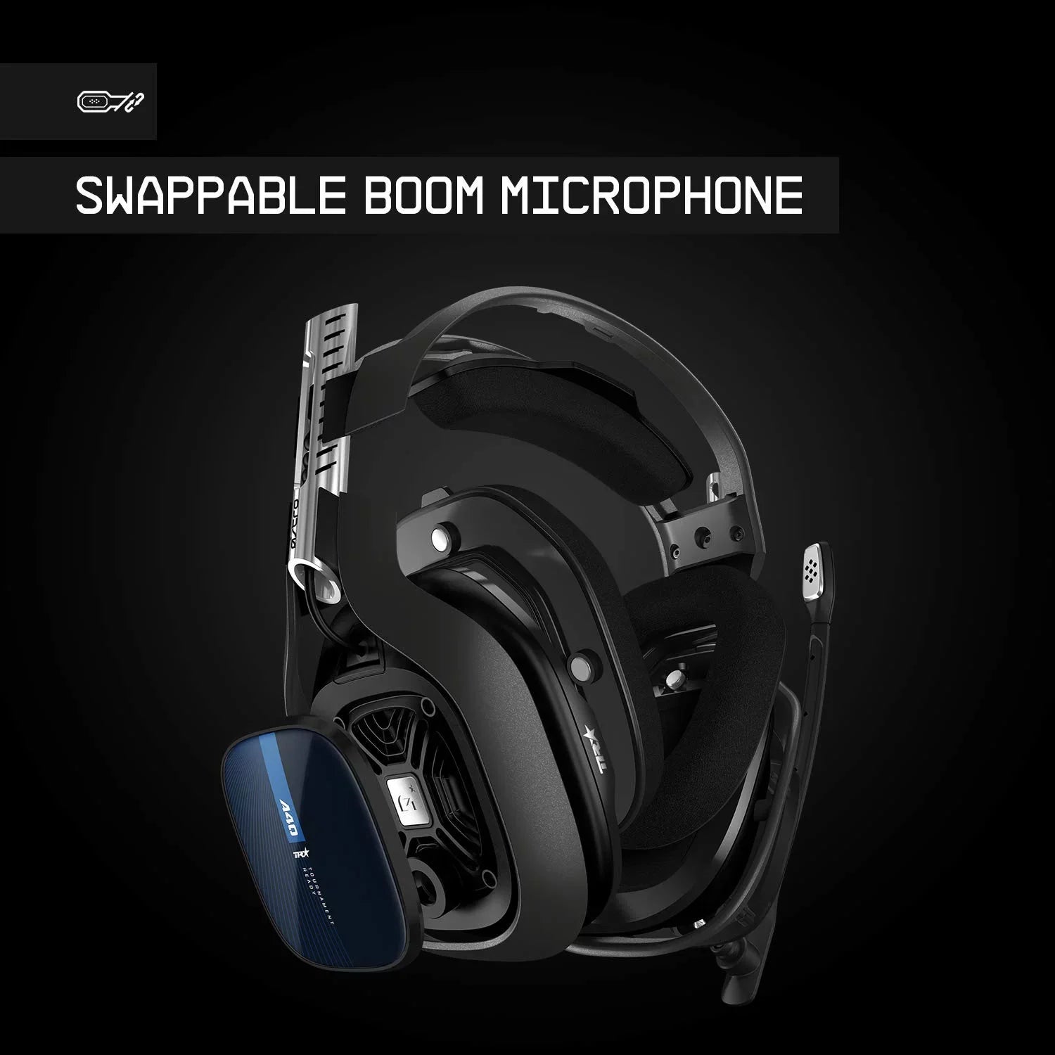 ASizeTRO Gaming A40 TR Wired Headset with Astro Audio V2 for PlaySizetation 5, PlaySizetation 4, PC, Mac Like New Black Blue