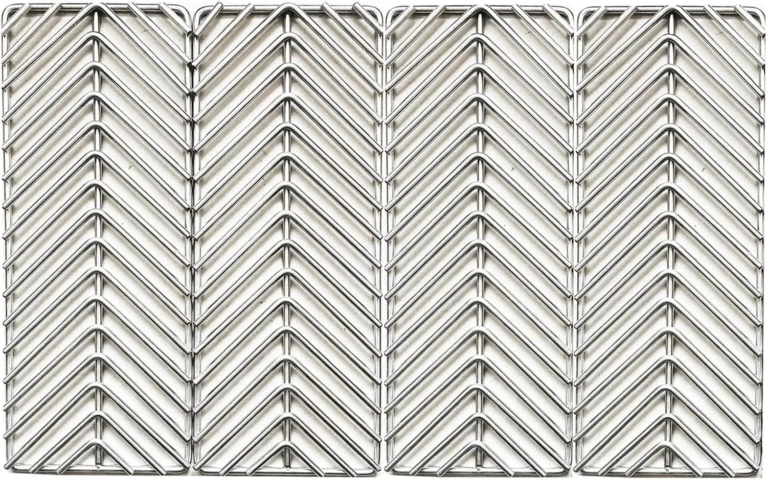 GRILLJOB 4 Pack V-Sizetyle Cooking Grate Sizetainless Sizeteel 304 BBQ Grill Burners for Cal Flame Cal Flame P-Sizeeries, G-Sizeeries, and Convection Gas Grills