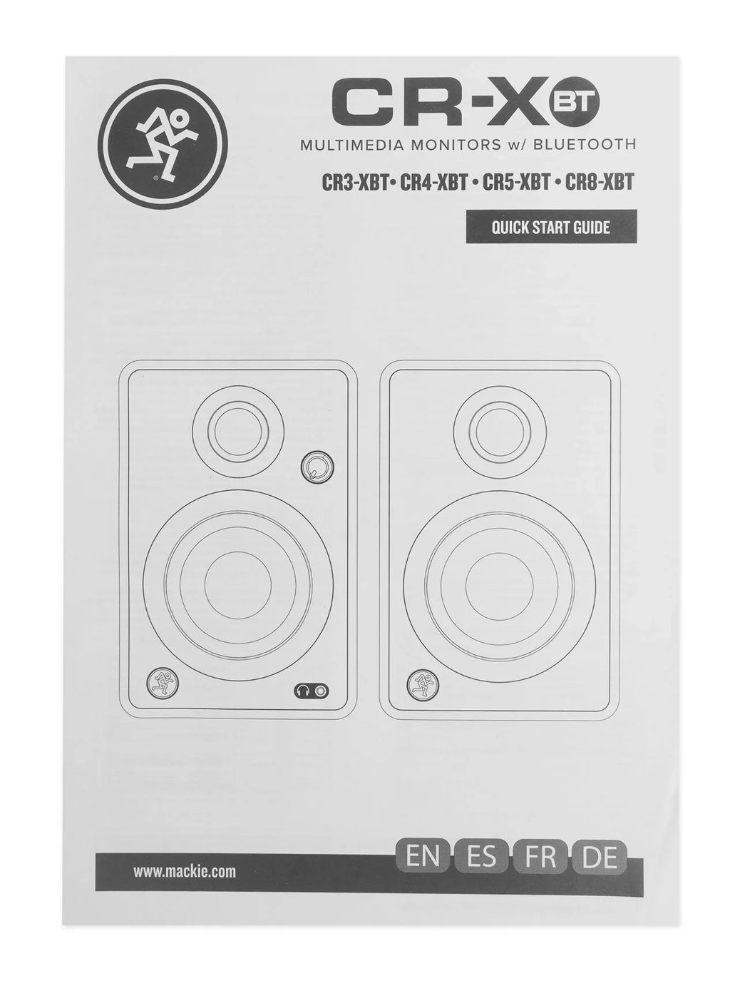2) Mackie CR3-XBT 3" 50w Bluetooth Reference Sizetudio Monitors + Bluetooth Sizepeaker