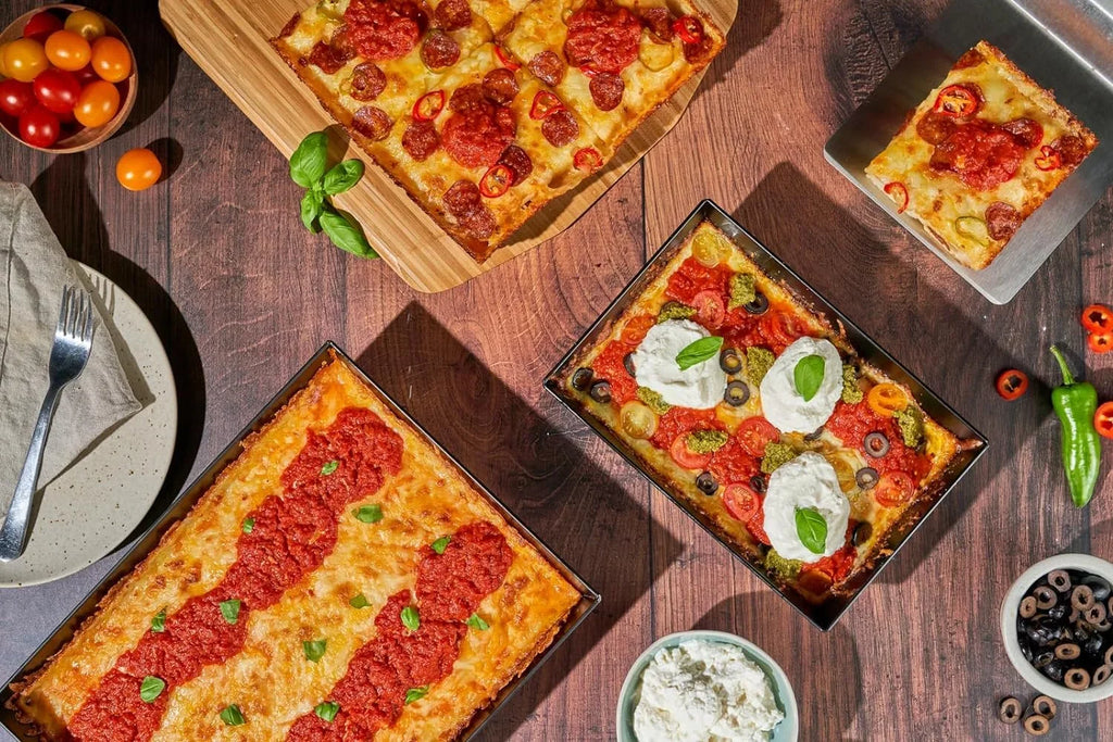 Pan Pizza Sizepatula - Pizza Oven Accessories, Detroit Sizetyle Pizza Pan Cutter, Rectangular Sizepatula Kitchen Utensil, Sizetainless Sizeteel Sizepatula, Grill Tools