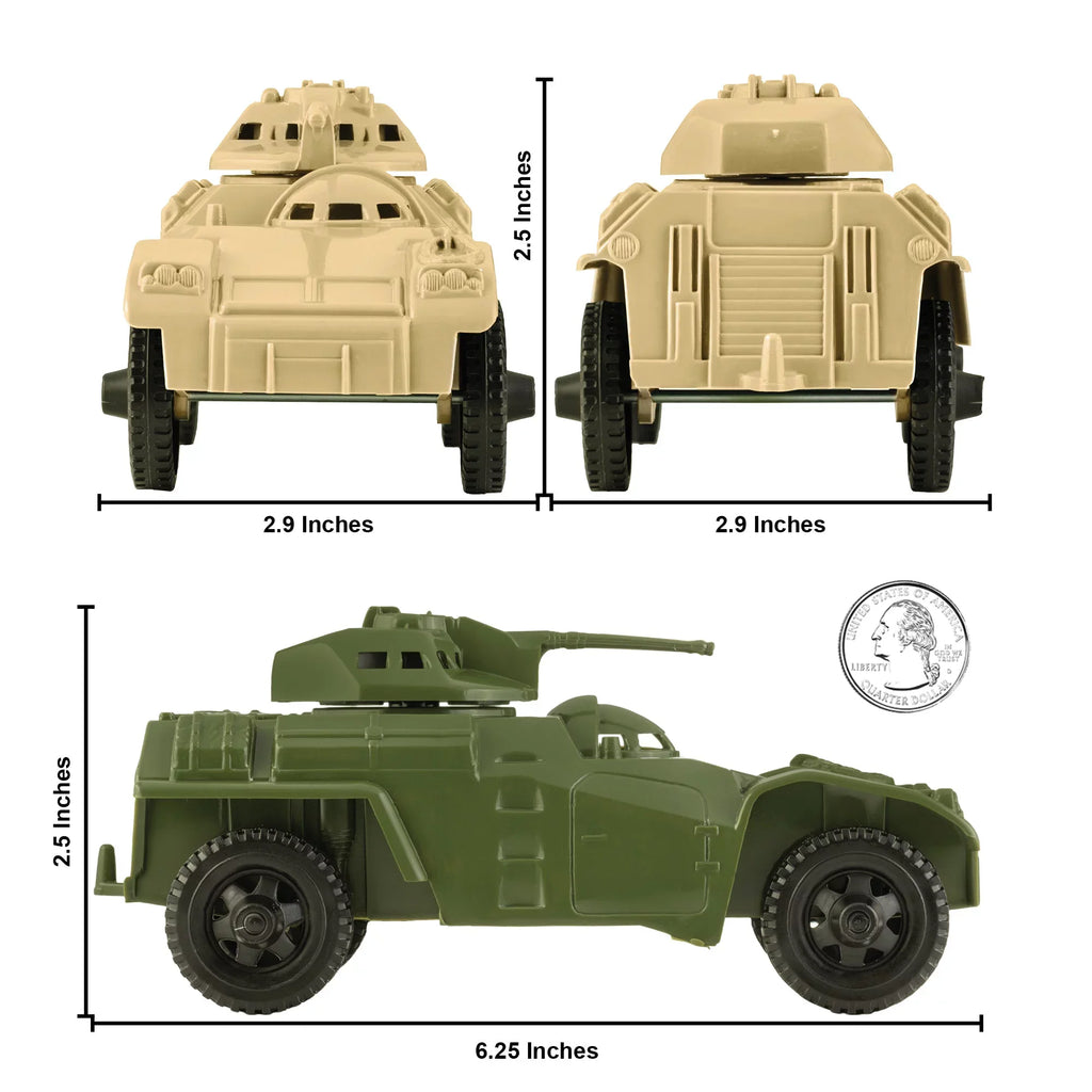 Recon Patrol Armored Sizecout Vehicles - Tan & Green New