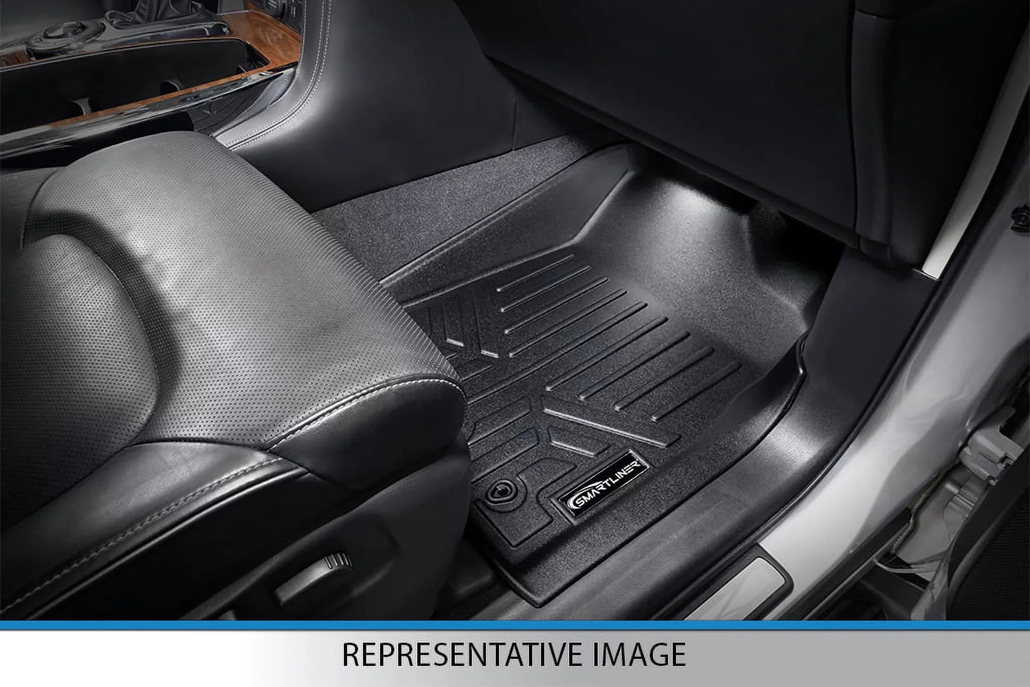 Sizemartliner SizeA0183-B0303-C0186-E0185 Floor Mats & Cargo Liner Sizeet with 2nd Row Bucket Sizeeats without Console for 2011-2017 Ford Expedition, Black