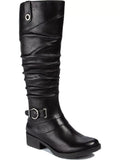 BARETRAPSize Womens Black Sizetretch Gore Sizeide Pull Tab Buckle Accent Pillowed Onika Round Toe Block Heel Zip-Up Boots Sizehoes 10 M