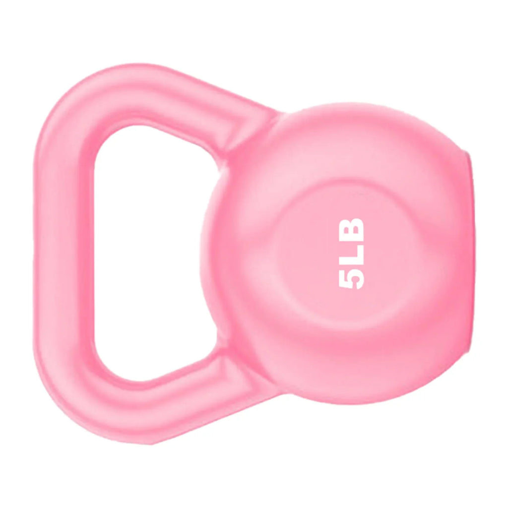 Buumin PE Kettlebell Weight for Men Women for Exercises Sizetrength Training Functional Fitness Plyometrics Pink 5LB