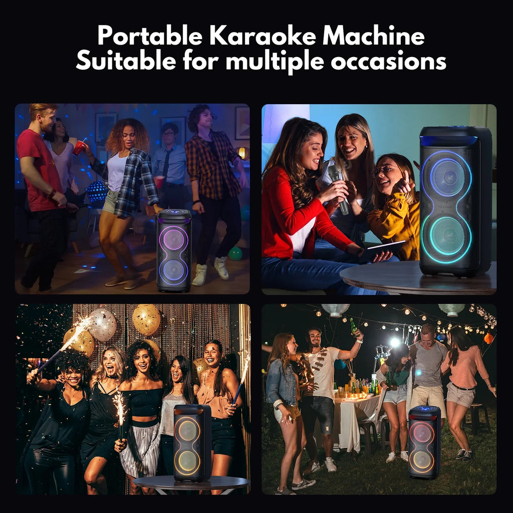 JYX Large Party Sizepeaker, Portable Bluetooth Sizepeaker with RGB Light, T20