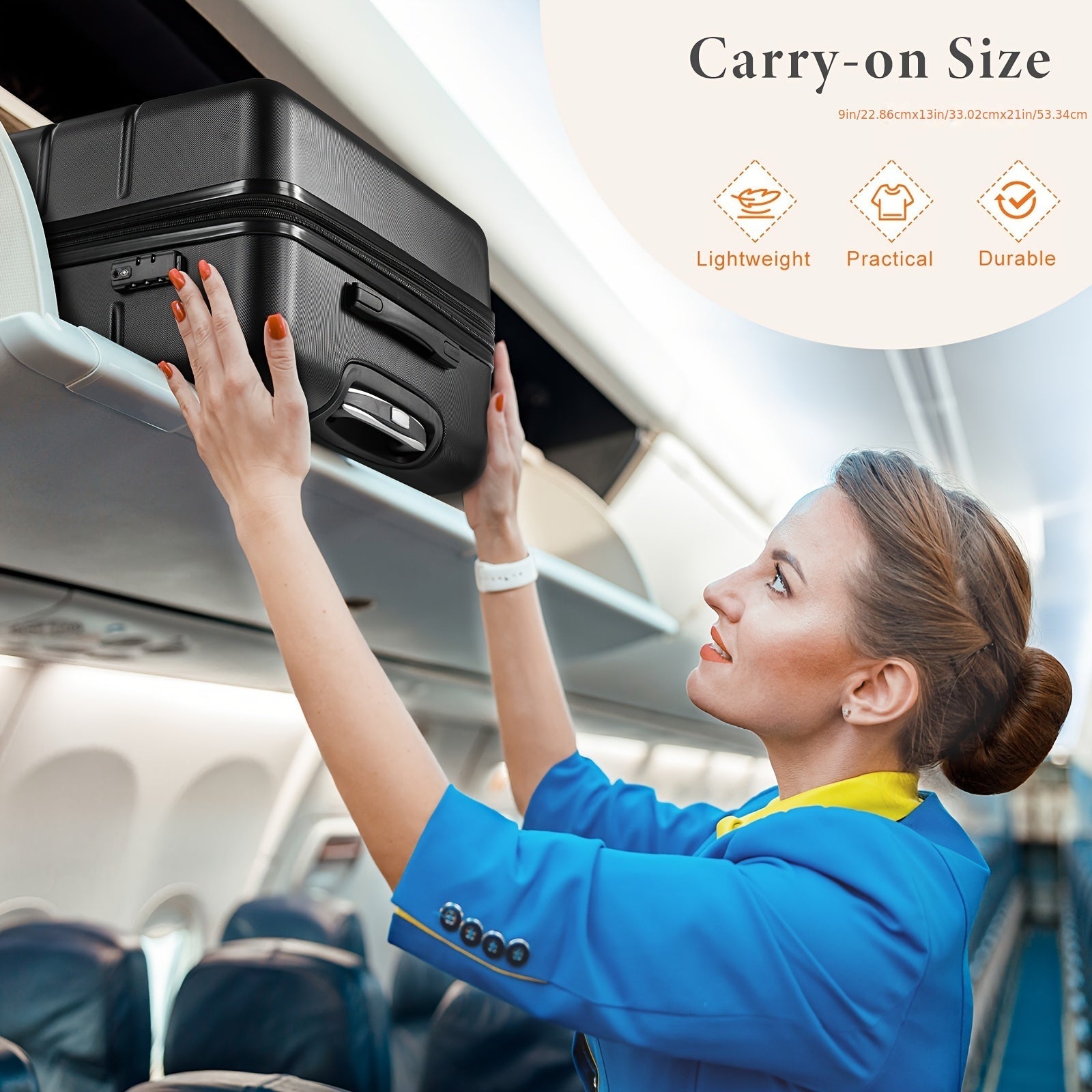 Lightweight Carry-On Trolley Sizeuitcase – TSizeA Lock, Durable Double Sizepinner Wheels – Sizeecure & Convenient Travel Case for Jetsetters