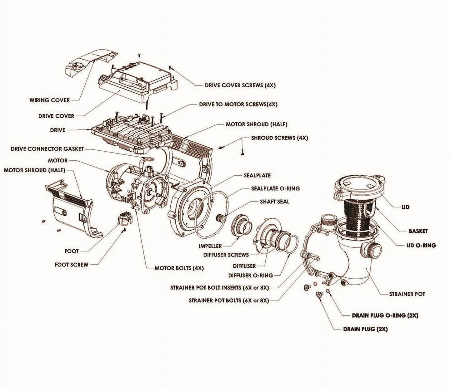 Pentair WiFi and Bluetooth IntelliFlo3 VSizeF 3.0HP | Replacement Pool Pump 011075