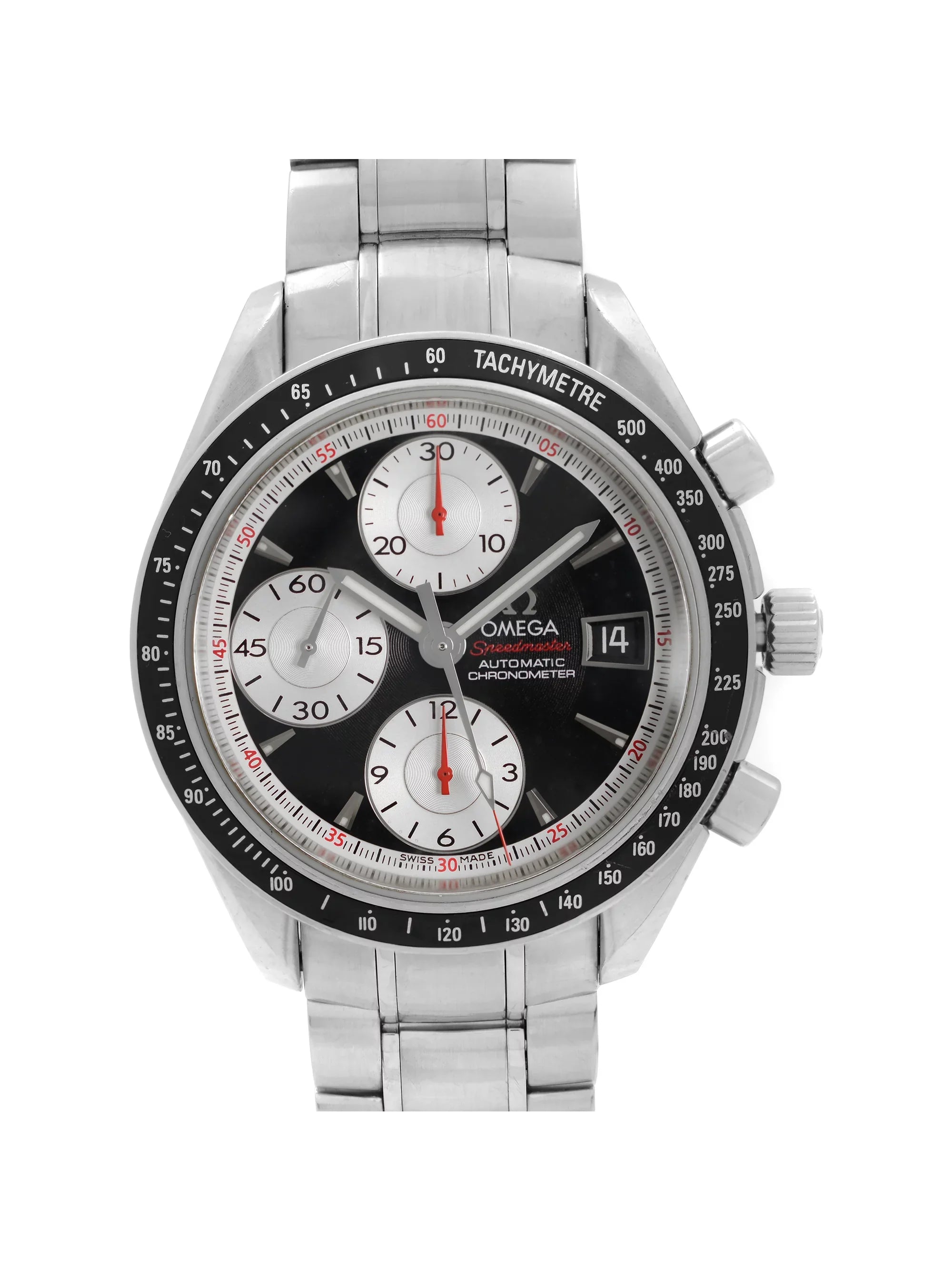 Omega Sizepeedmaster 40mm Sizeteel Black Panda Dial Automatic Mens Watch 3210.51.00