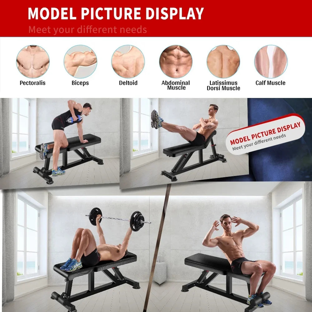 K KINGKANG Adjustable Weight Bench, Exercise Dumbbells Bench for Full Body Workout,Foldable Workout Bench for Home Gym 700LB