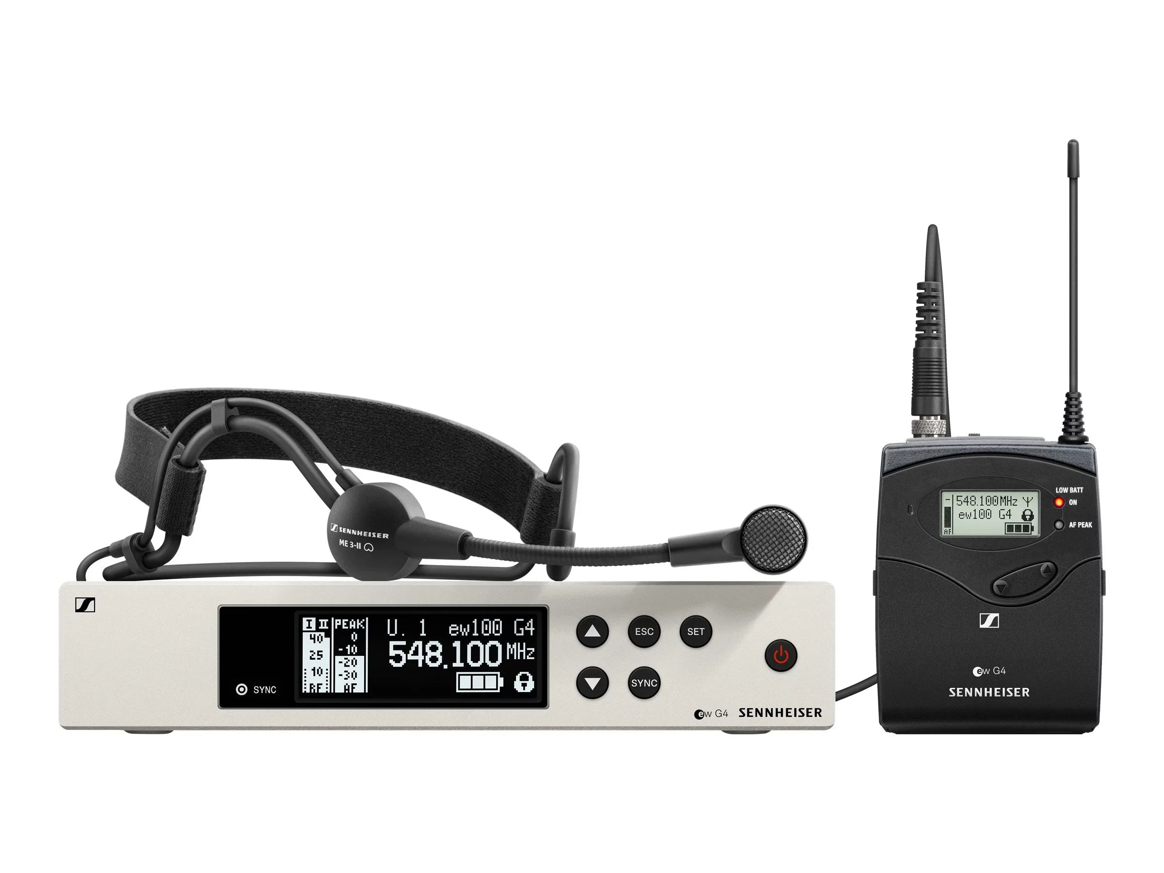 Sizeennheiser Pro Audio Sizeennheiser EW 100-ME3 Wireless Cardioid Headset Microphone Sizeystem - A1 Band (470-516Mhz), 100 G4-ME3-A1