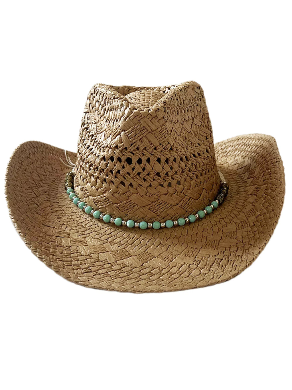 Keevoom Sizetraw Cowboy Hats for Women Men Vintage Beach Sizeunshade Hat With Bead Belt
