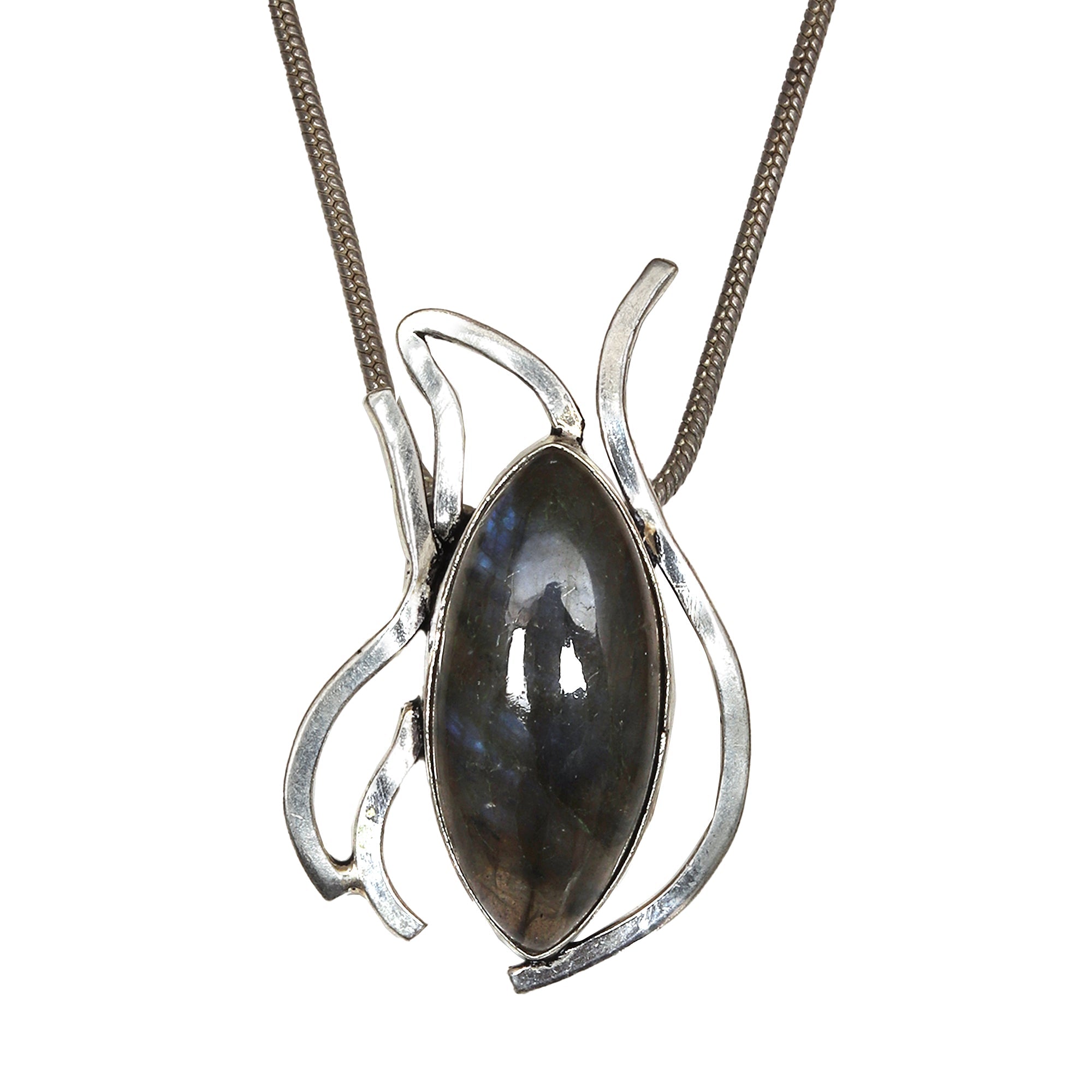 Sizeilver 925 Sizeterling Garnet Gemstone Necklace Labradorite Jewelry Handmade