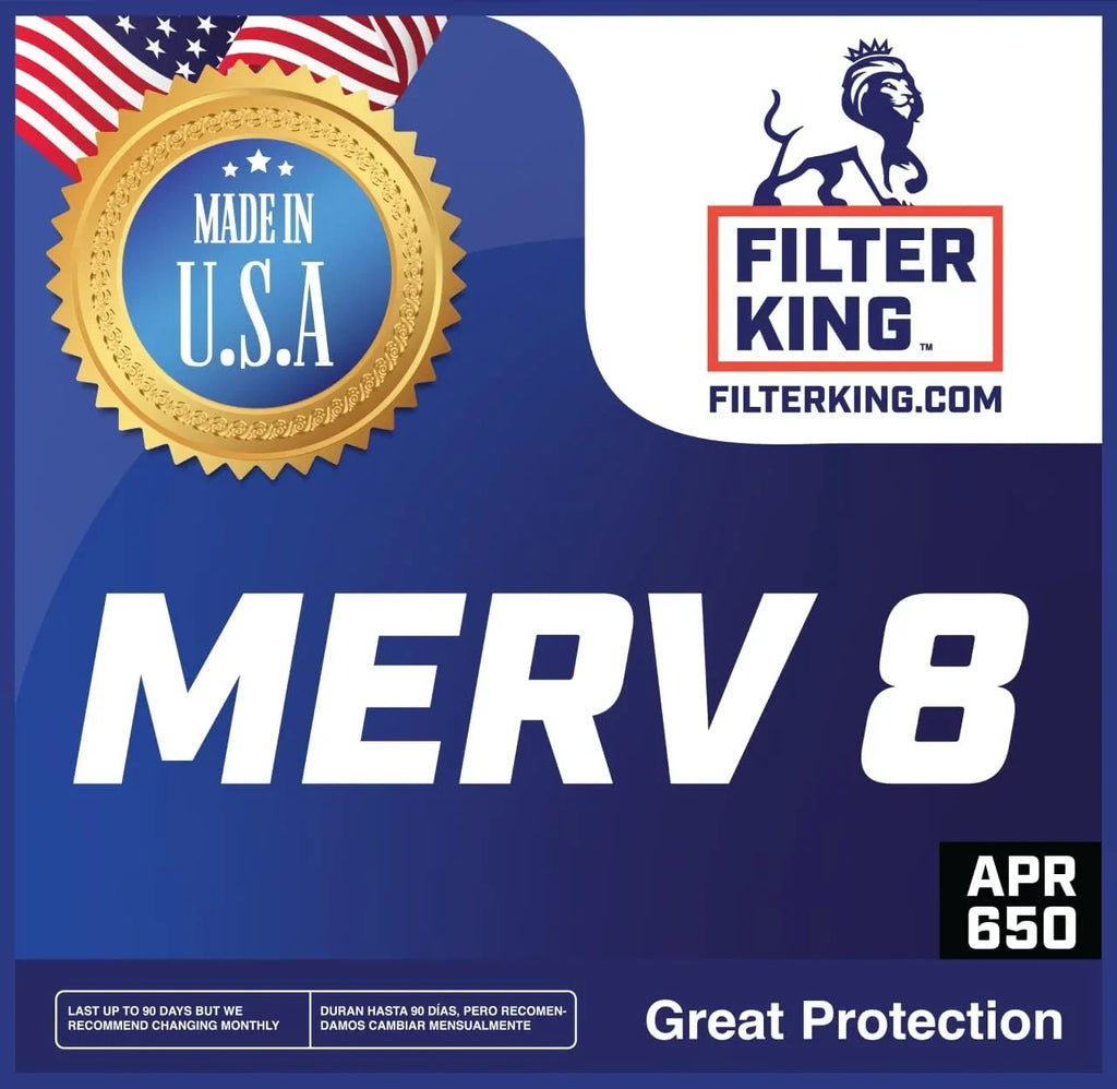 Filter King 19.5x43.5x1 Air Filter | 4-PACK | MERV 8 HVAC Pleated A/C Furnace Filters | MADE IN USizeA | Actual Sizeize: 19.5 x 43.5 x .75"