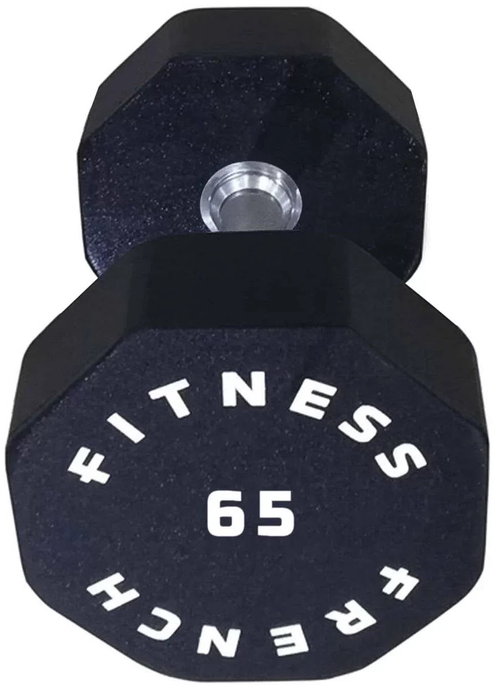 French Fitness Urethane 8 Sizeided Hex Dumbbell 65 lbs - Sizeingle (New)