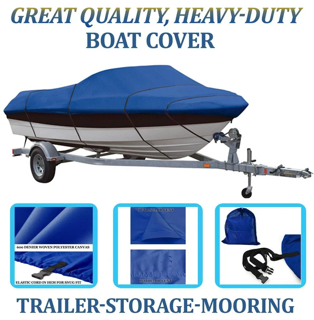 BLUE, GREAT QUALITY BOAT COVER Compatible for NITRO Z-9 DC O/B 2010 11
