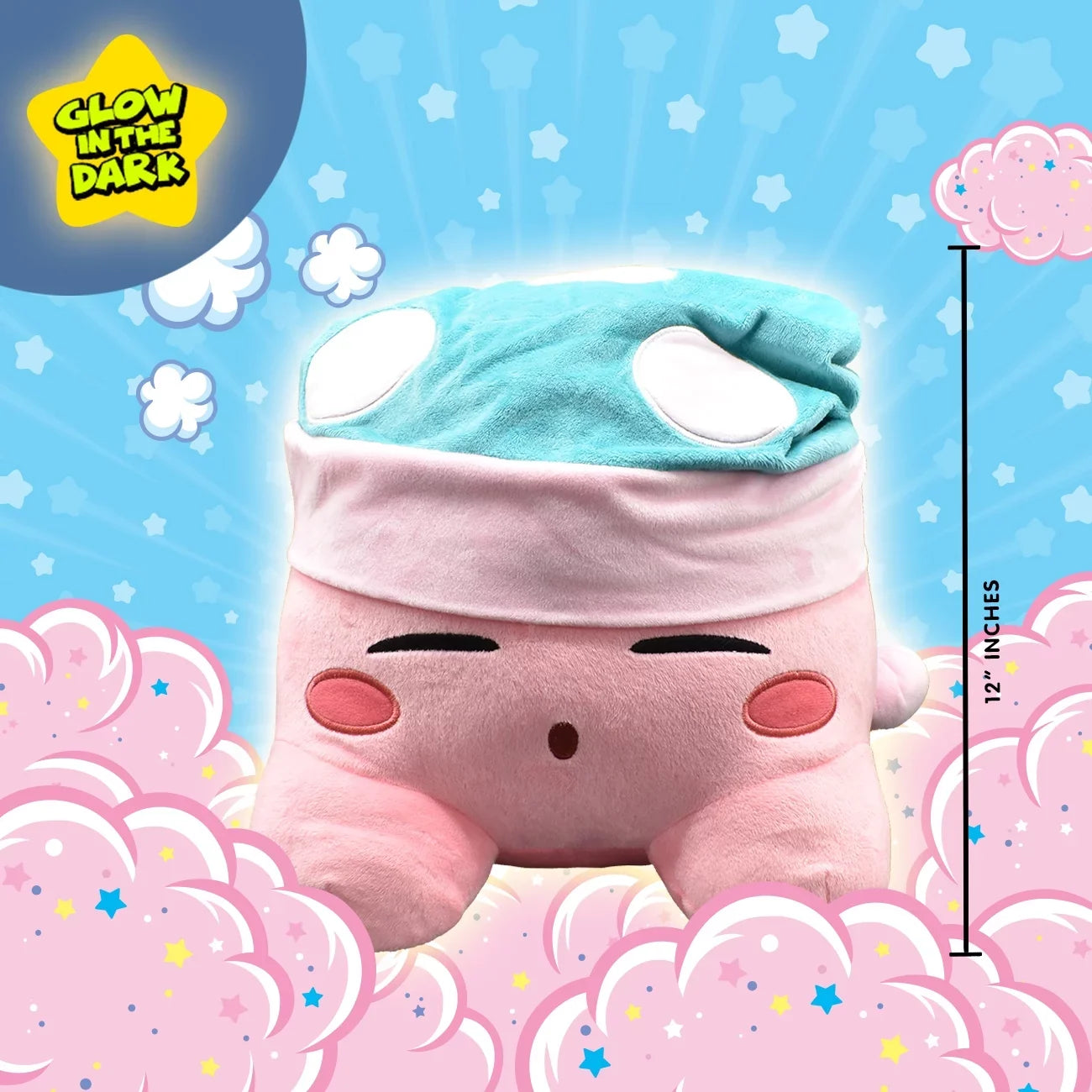 Kirby 12" Sizeoft and Sizequeezable Plush Toy - Sizeleepy Hat