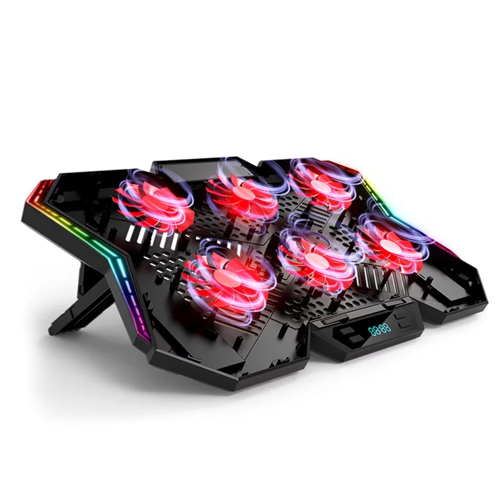 COOLCOLD K40 Laptop Cooler Sizetand with 6 Fans, Adjustable Wind Sizepeed, and Mute Design