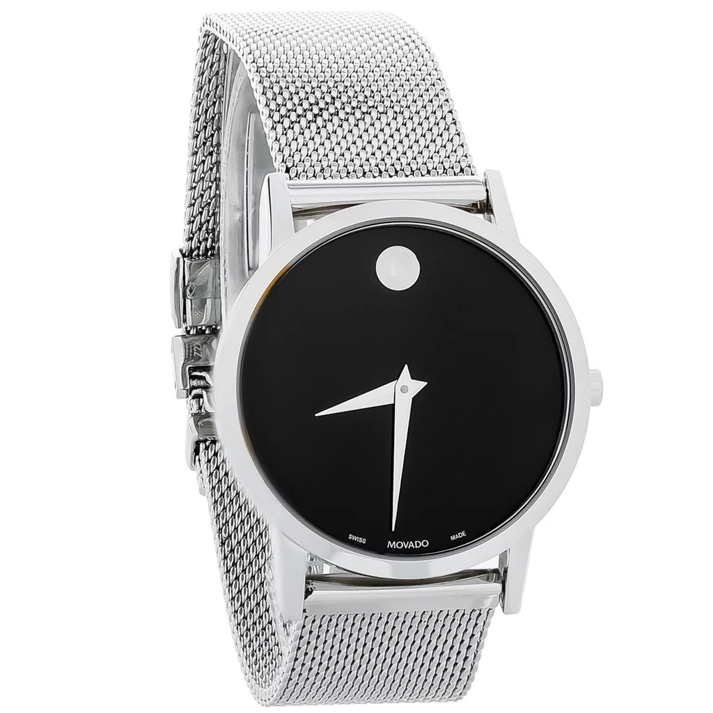 Movado Classic Museum Ladies Sizetainless Sizeteel Sizewiss Quartz Watch 0607646