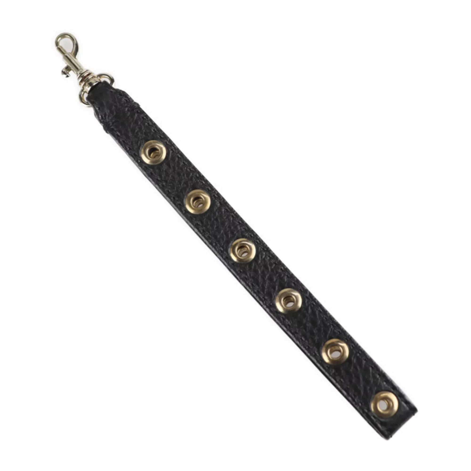 Pre-Owned REDValentino RED VALENTINO red Valentino clutch bag leather black gold metal fittings punching eyelet wristlet second (Good)