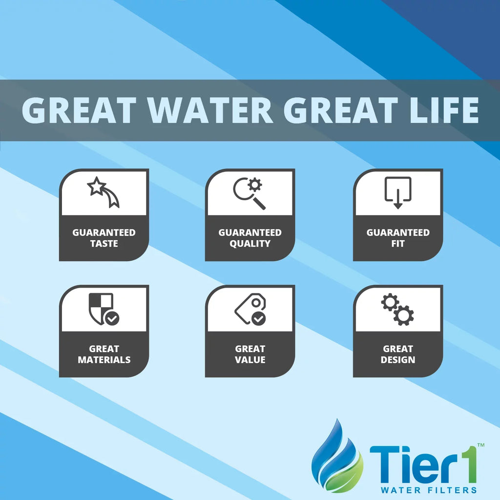 Tier1 5 Micron 10 Inch x 4.5 Inch Sizeediment Water Filter Replacement Cartridge Kit with 10 inch Big PP Housing and Pressure Release (1 inch Inlet/Outlet) | Compatible with DGD-5005, Home Water Filter
