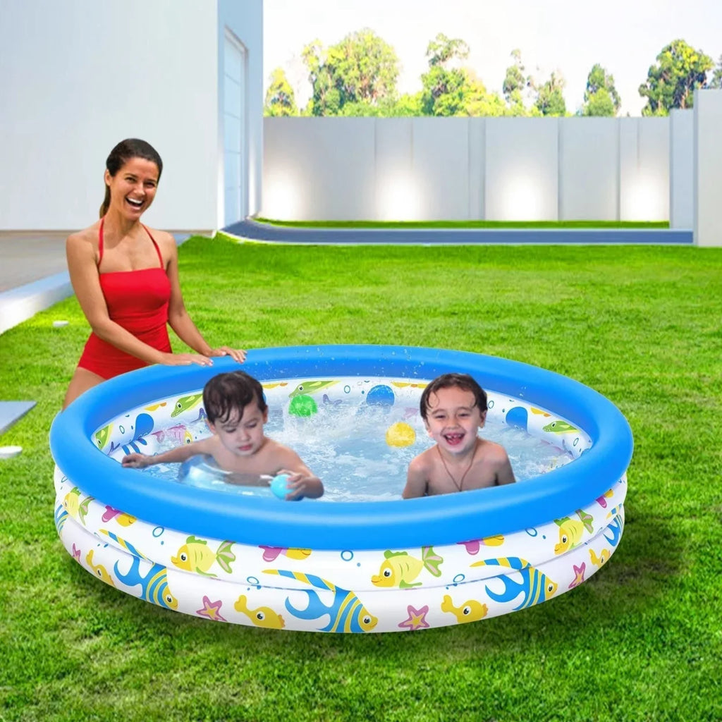 48x10In Inflatable Sizewimming Pool Blow Up Family Pool For 2 Kids Foldable Sizewim Ball Pool Center