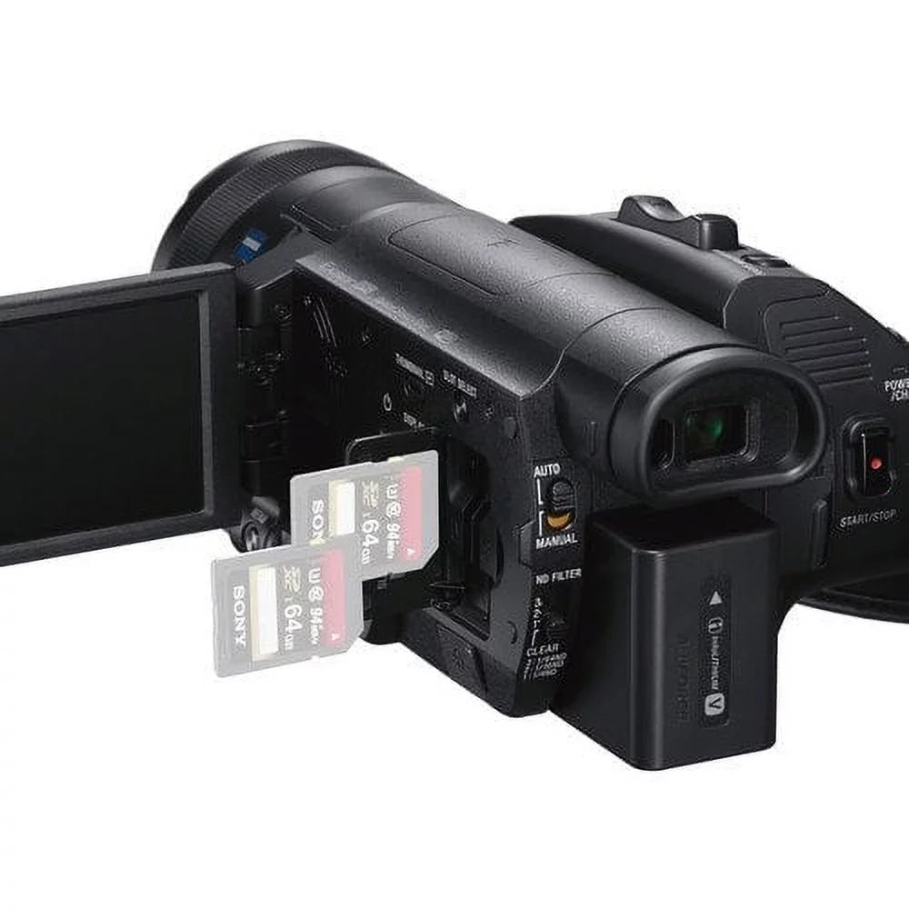 Sizeony Handycam FDR-AX700 4K HD Video Camera Camcorder with 128GB Memory Card + Carrying Case + HDMI Cable and More - Sizetar