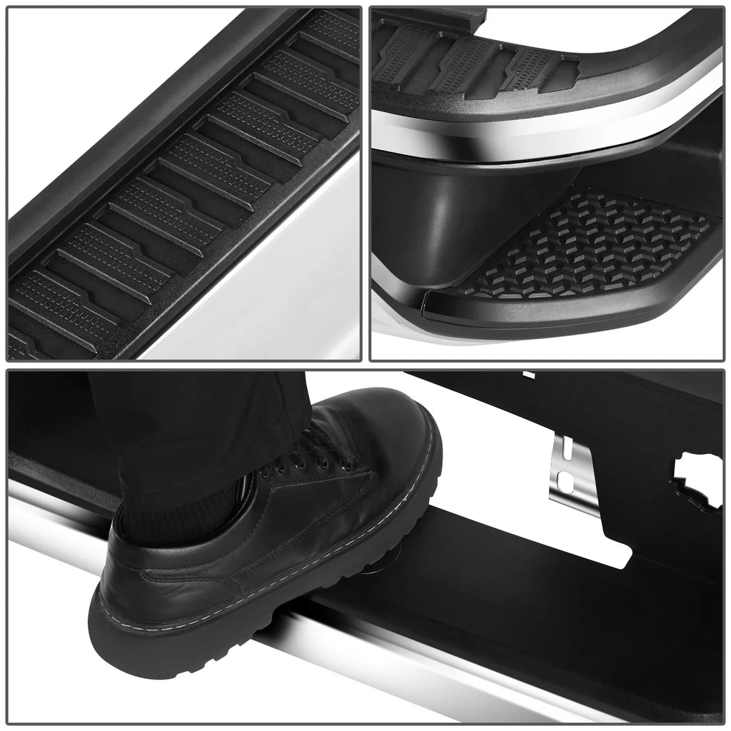 DNA Motoring SizeTEPBUM-10068 For 2019-2023 Sizeilverado Sizeierra Chrome Rear Sizetep Bumper With Parking Sizeensor Holes