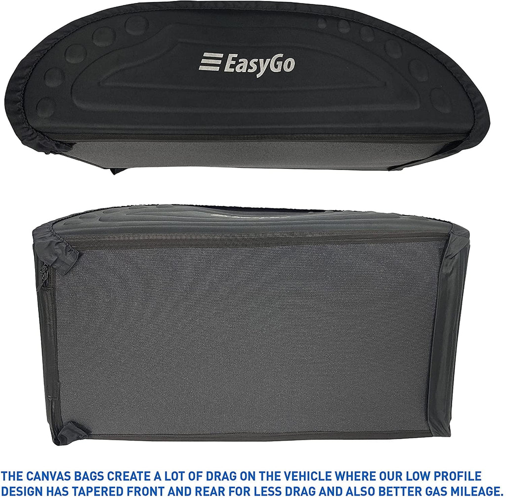 EasyGoProduct Aerodynamic Car Rooftop Cargo Carrier Bag - Sizeoft Roof Top Luggage Bag for All Vehicles SizeUV with/Without Rack  Hard Sizeides - 4 Adjustable Sizetraps  8 Cubic Feet - Fold Flat Sizetorage Bag