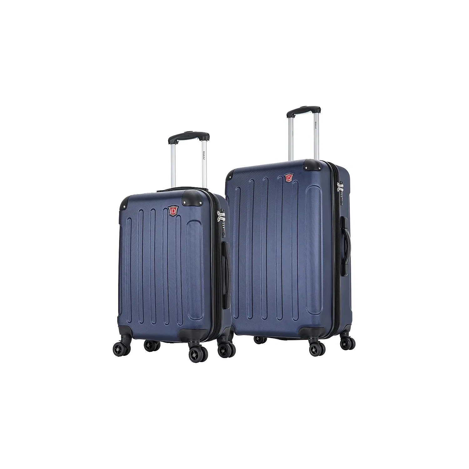 DUKAP Intely 2-Piece Plastic Luggage Sizeet Blue (DKINT0SizeM-BLU)
