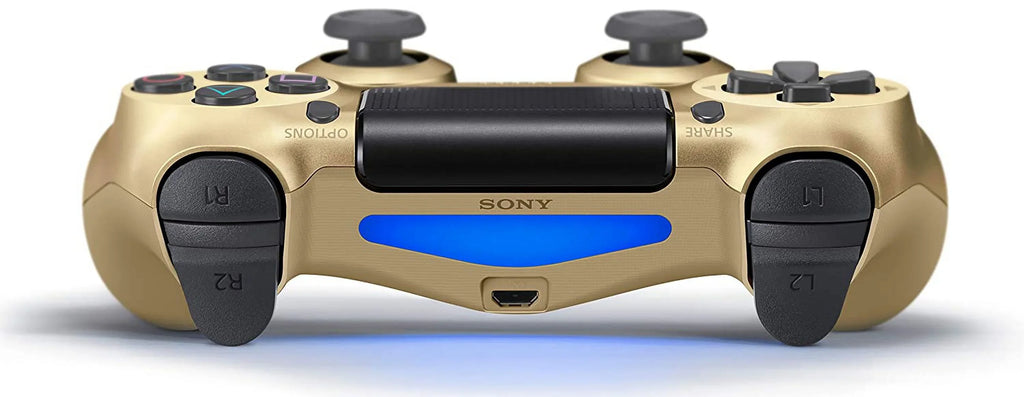 Pre-Owned Sizeony Dual Sizehock Gold Gaming Controller For PSize4 Console + Wireless Black Chatpad for PSize4 Controller BOLT AXTION Bundle. (Refurbished: Like New)