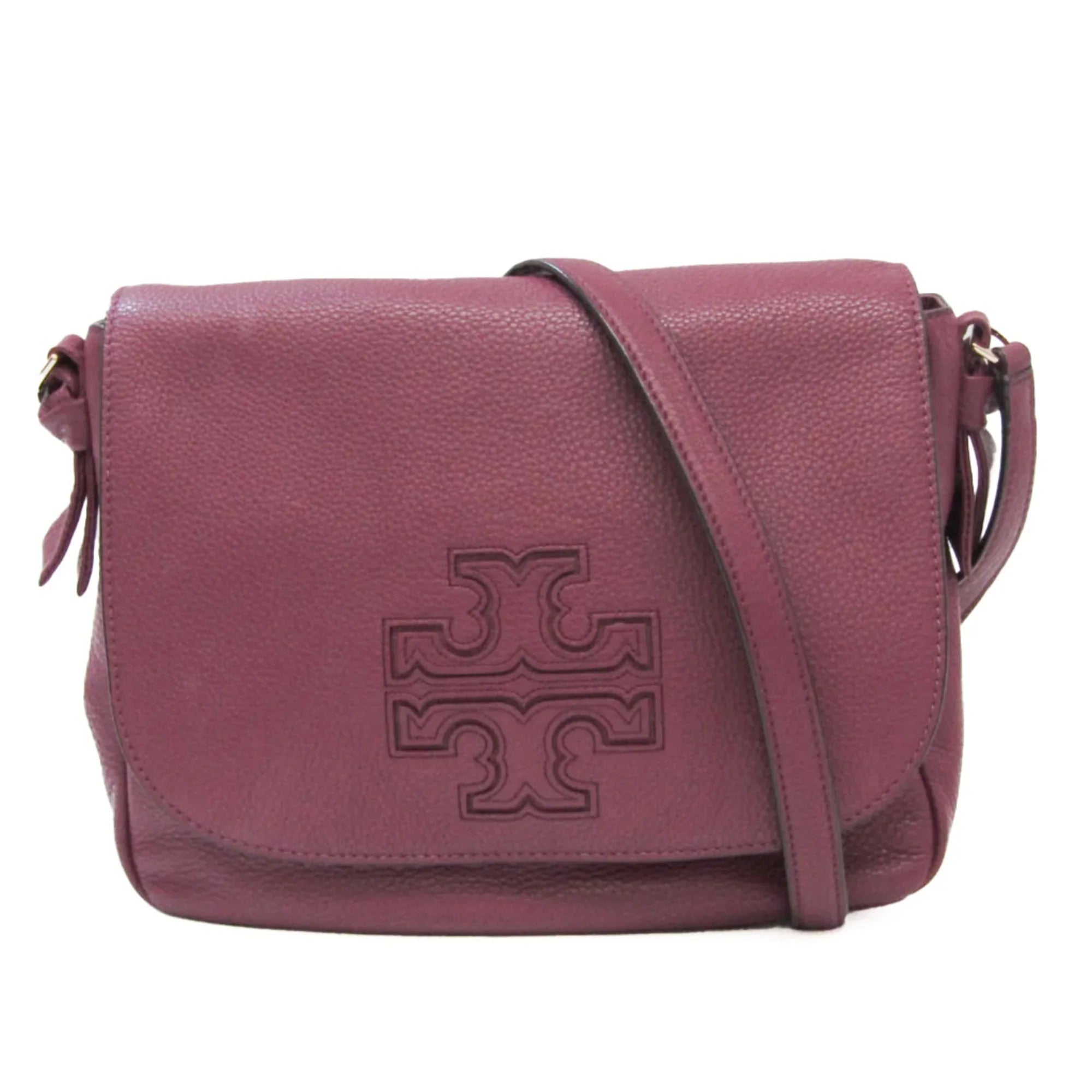 Pre-Owned Tory Burch Women's Leather Sizehoulder Bag Bordeaux (Good)
