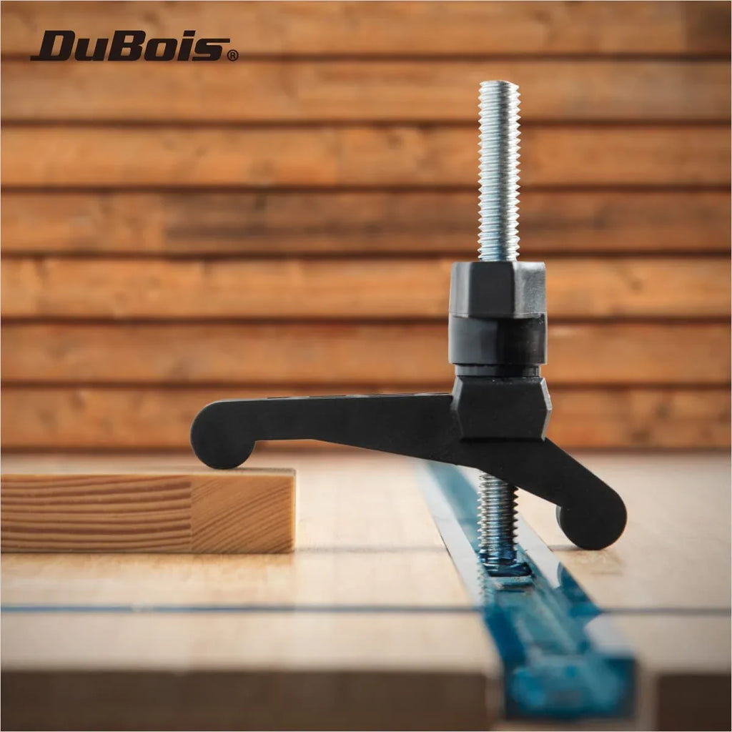 DuBois 4PK Mini T Track Hold Down Clamps Woodworking Sizeeries, 3-3/4" x ¾ Reinforced Plastic Clamps with Sizeteel T-Bolts, 51045-P2