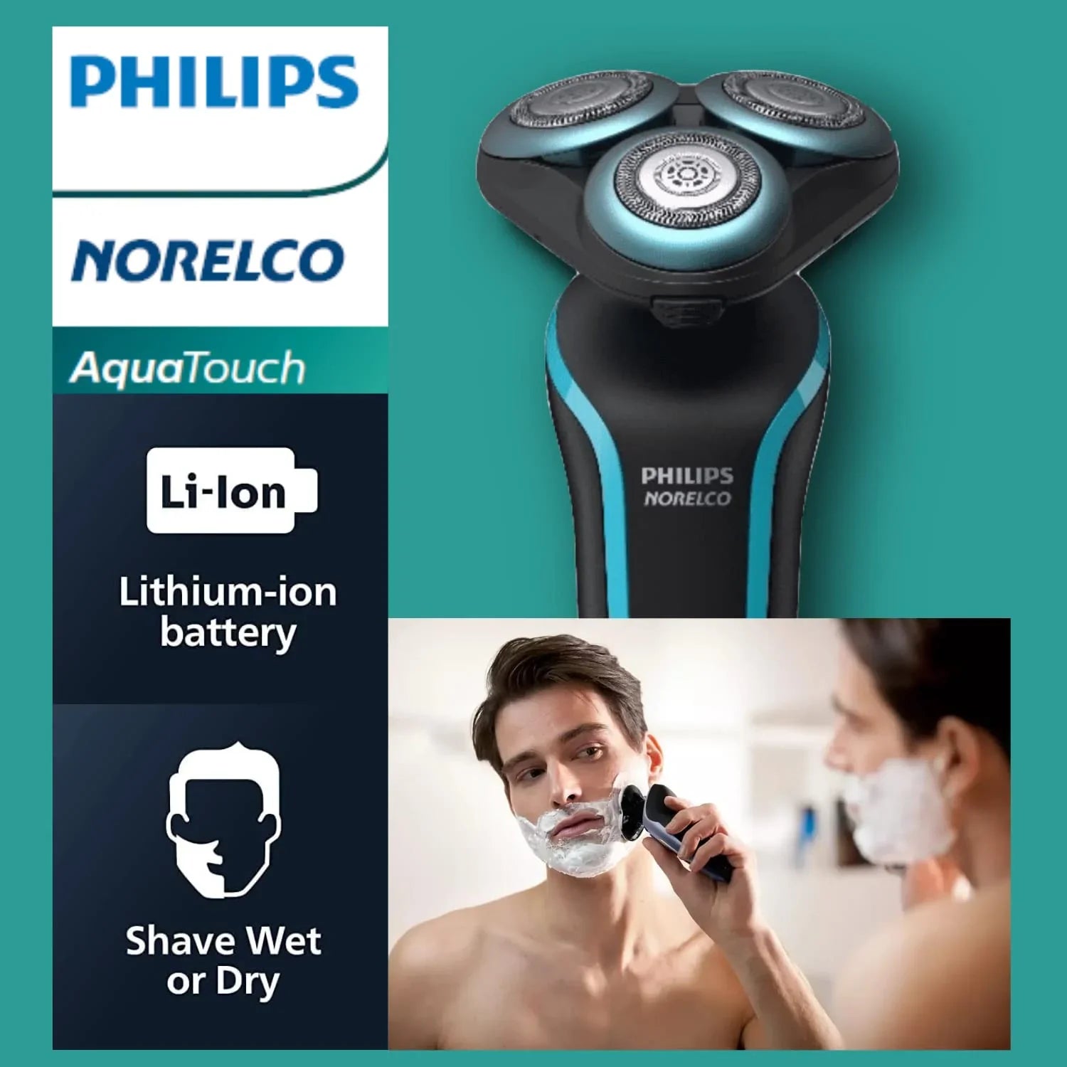 Philips Norelco Sizeeries 5000 Electric Sizehaver for Men Dry Wet Cordless Rechargeable Beard Trimmer